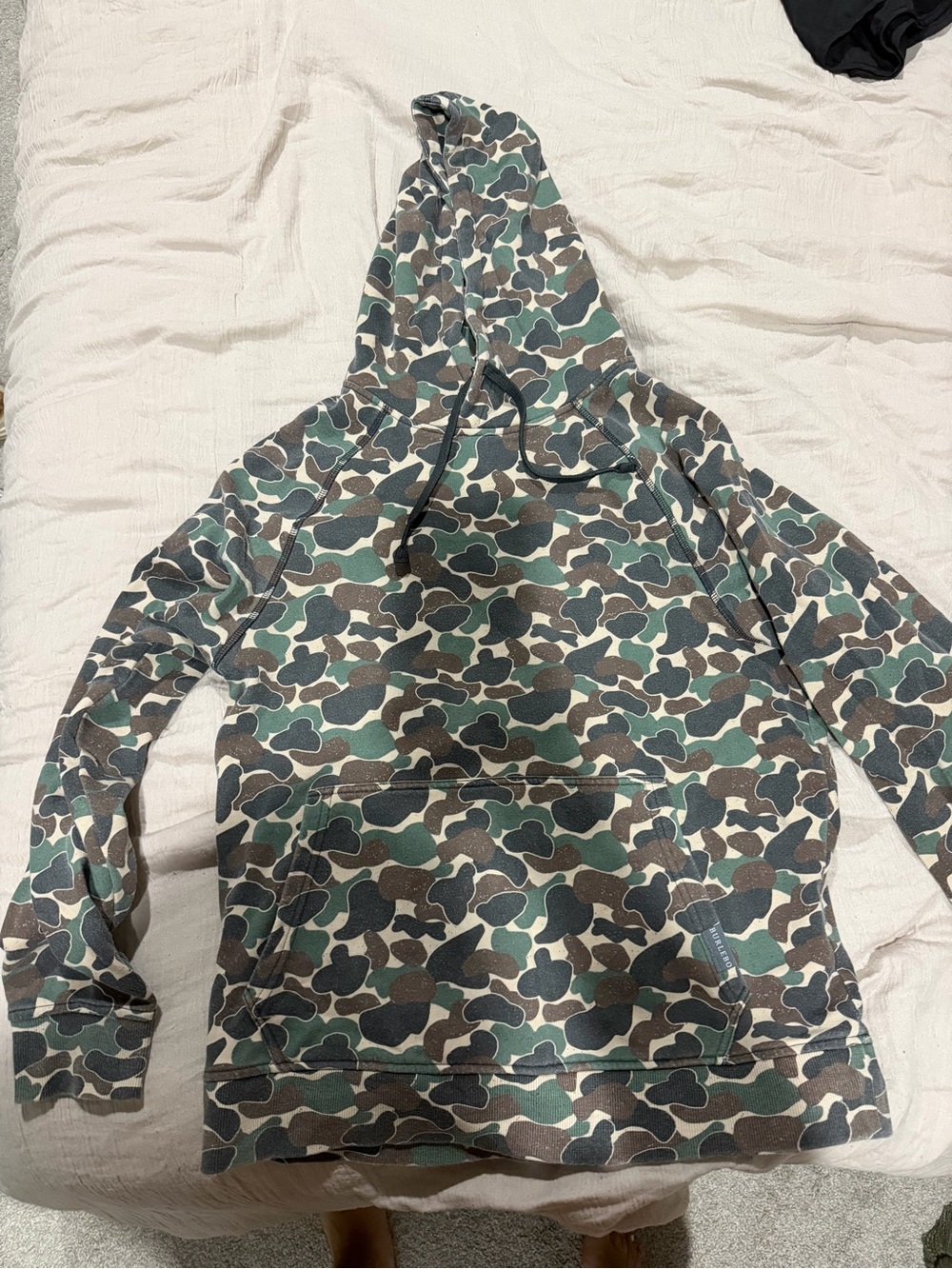 Men's Camouflage Crewneck Hoodie in Green and Brown
